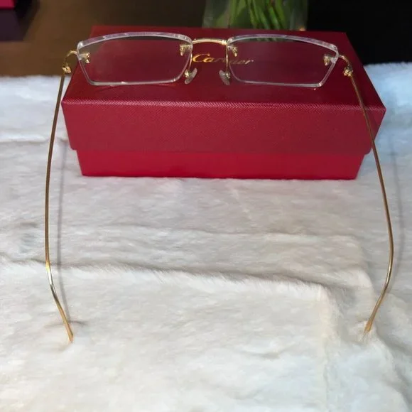Cartier Glasses (Authenic Men's Eyewear) 18k Gold CT00700-001 B31C87L0